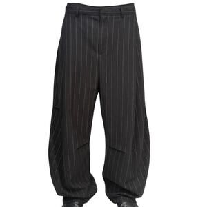 SENNE (L) Pinstripe Balloon Leg Trousers Avant Garde Menswear Inspo Androgynous